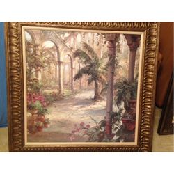Two large framed art pictures for living room