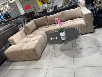 Beautiful “L” Shape Sectional 🔥 Take it home with only $50 Down