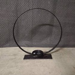 Ring Arch Band Textured Big 22×21 Black Candle Holder