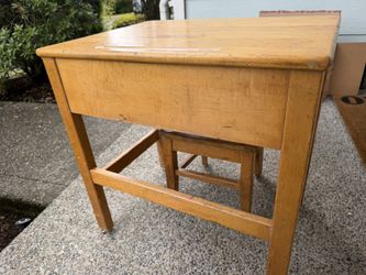 Childs desk vintage Oak