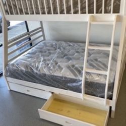 Furniture, Mattress, Boxspring, Bunk, Bed, Chest Dresser, Mirror, Nightstand