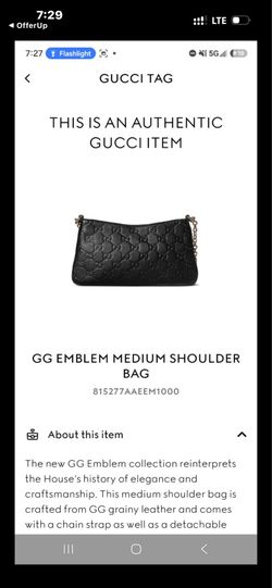 AUTHENTIC * Gucci GG Emblem Shoulder Bag