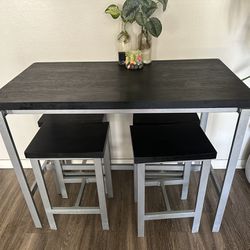 Dining table and stools 
