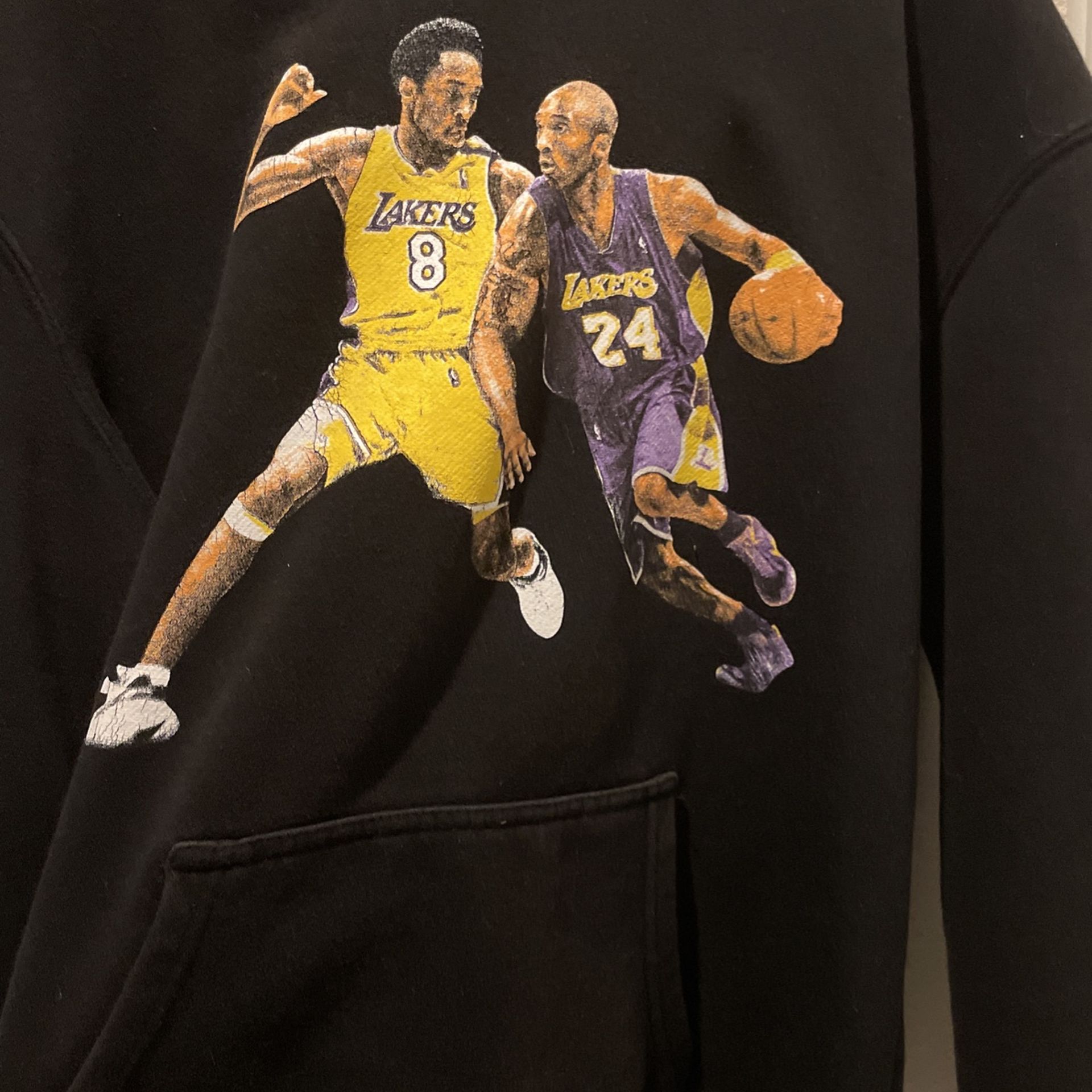 Kobe Bryant number eight versus Kobe Bryant number 24 black hoodie