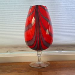 Mesmerizing Murano Style Glass Art Vase
