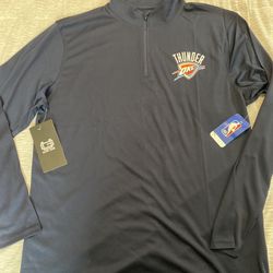 Men’s NBA Oklahoma City Thunder Quarter Zip Long Sleeve Shirt