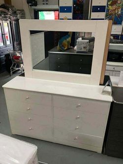 Dresser with mirror