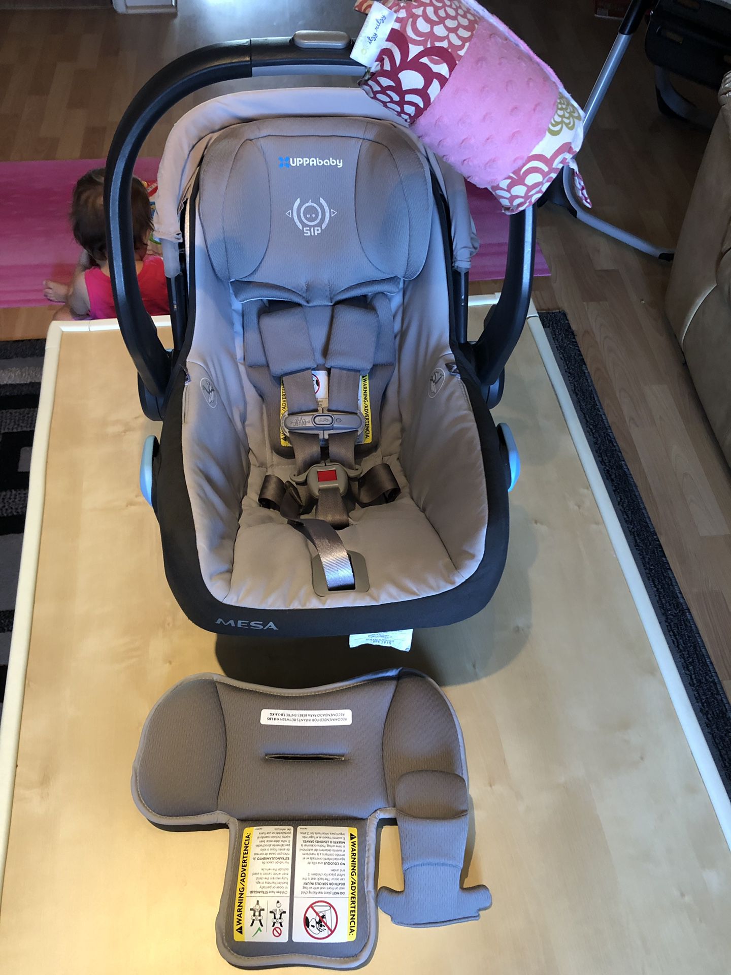 UPPAbaby MESA car seat with base and adapters