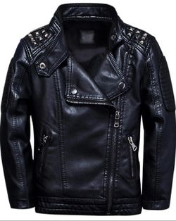 Boys Faux Leather Jacket