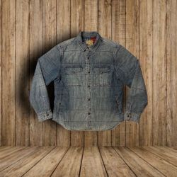 POLO RALPH LAUREN  QUILTED DENIM JACKET- MEN’S SIZE LARGE