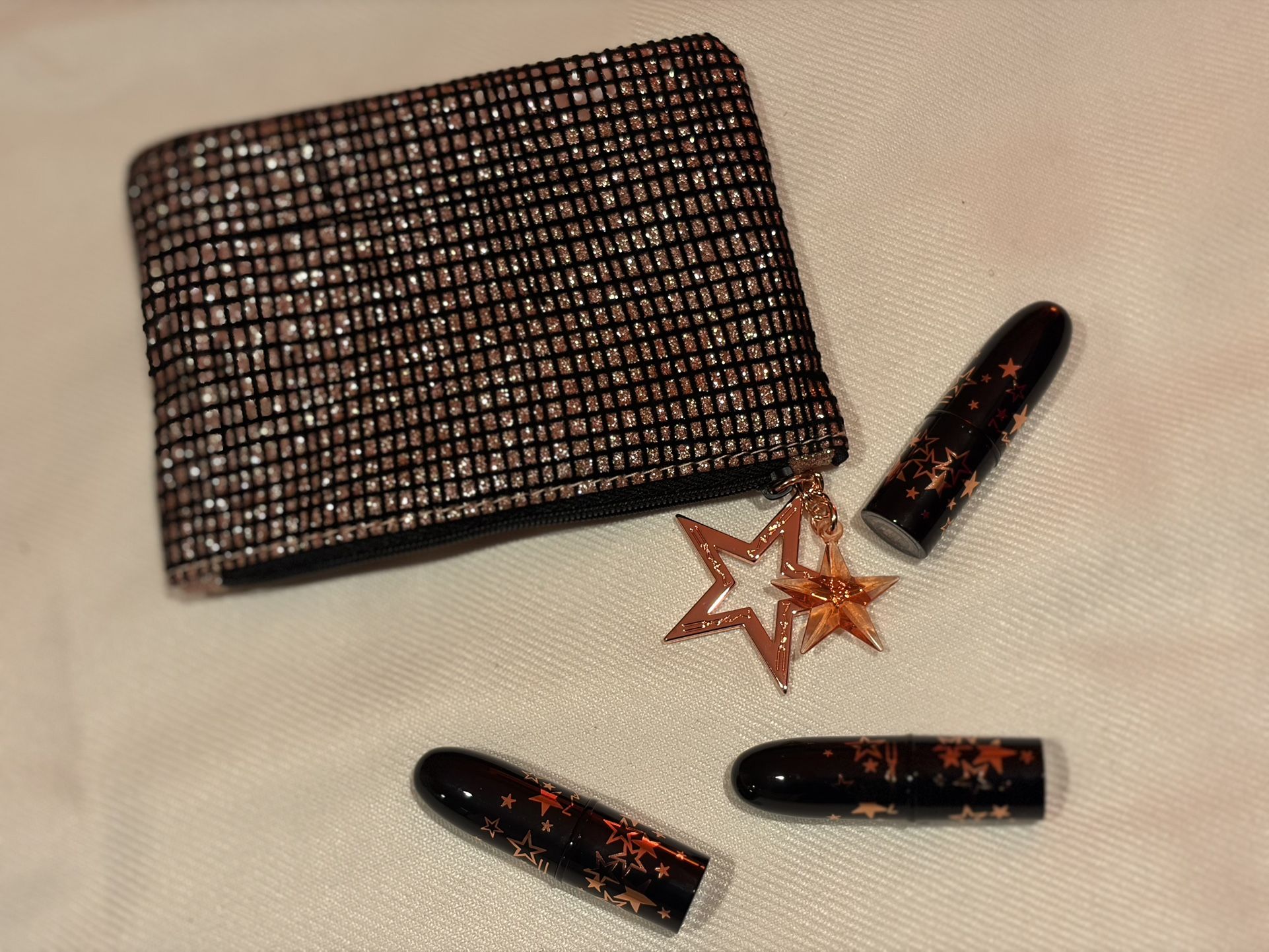 MAC Cosmetics Limited Edition Set Of 3 Neutral Lipsticks In A Dazzling Pouch