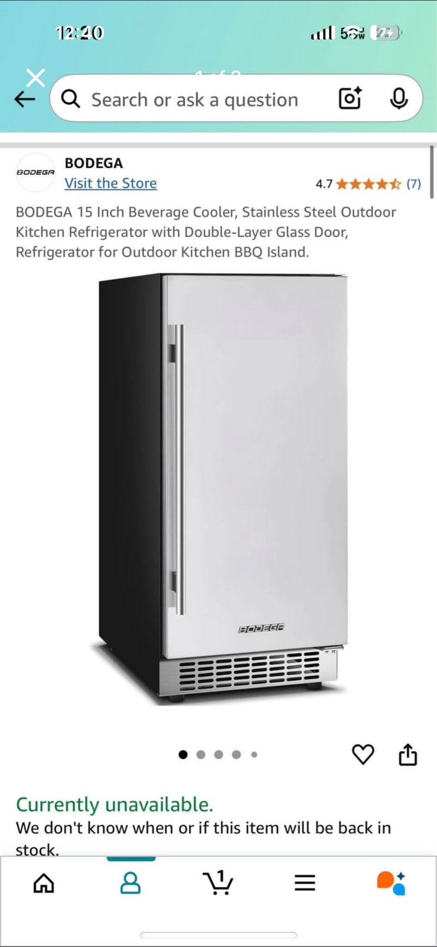 New In Box 15” Width Mini Fridge Refrigerator