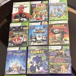 Xbox 360 Game Bundle – 10 Games (Minecraft, Spider-Man, Sonic, LEGO)