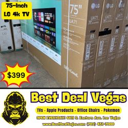 75" LG 4K Smart TV
