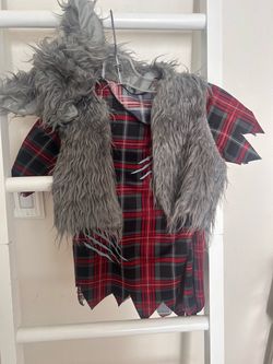 Kids Werewolf Halloween Costume and extra baby/dog hat