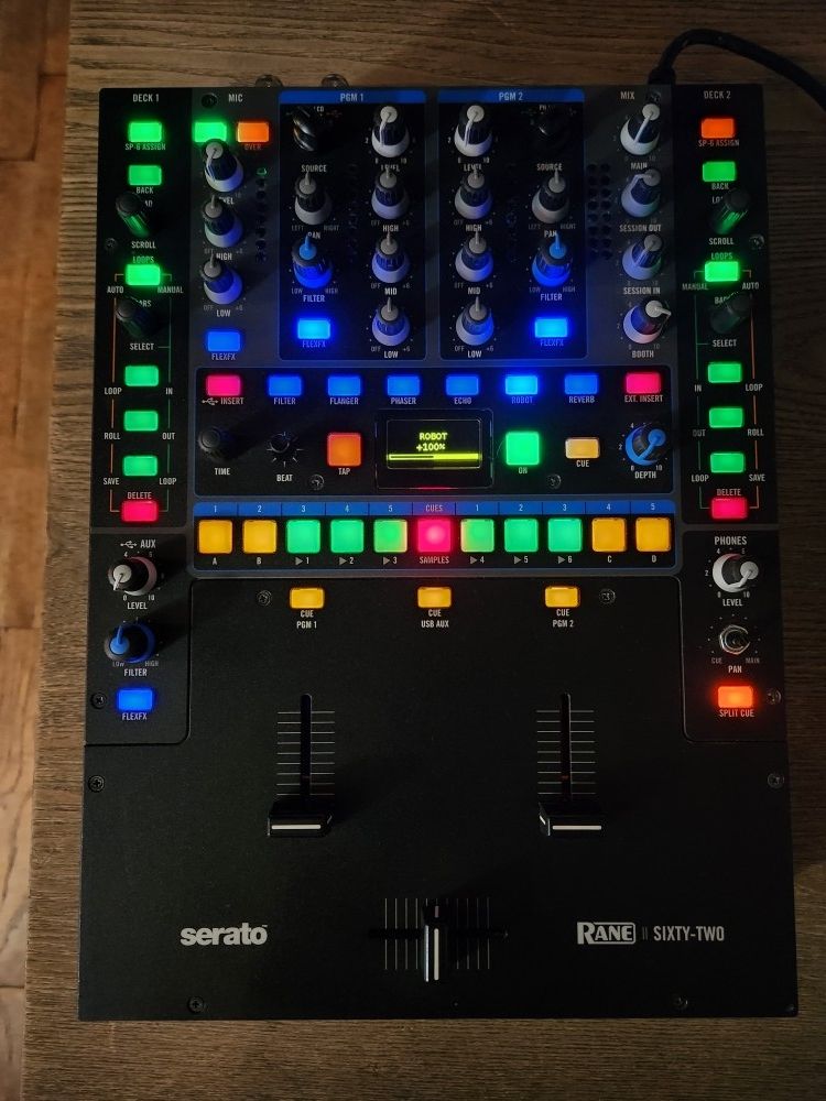 Rane Sixty-Two 2Ch DJ Mixer/Controller W/Apache Case