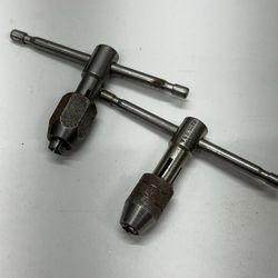 Vintage Tap Wrench Set USA + Drill Chuck T Handle Machinist Tool Lot