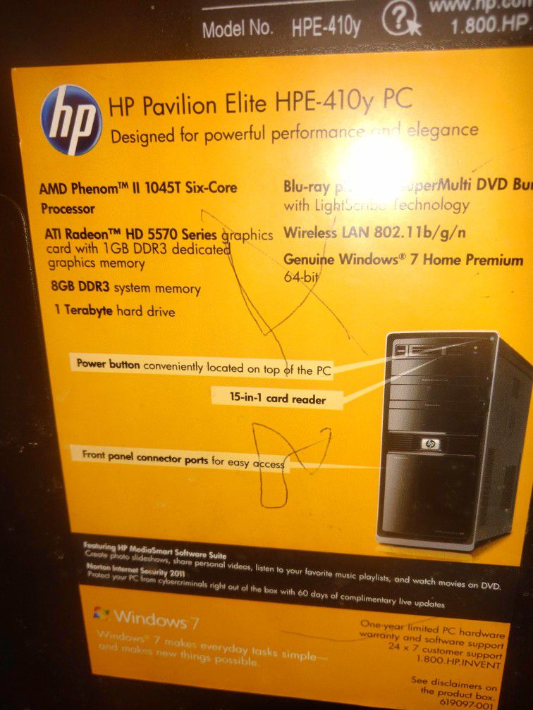 Tøm skraldespanden bypass TRUE HP Pavilion Elite HPE-410y PC for Sale in Phoenix, AZ - OfferUp