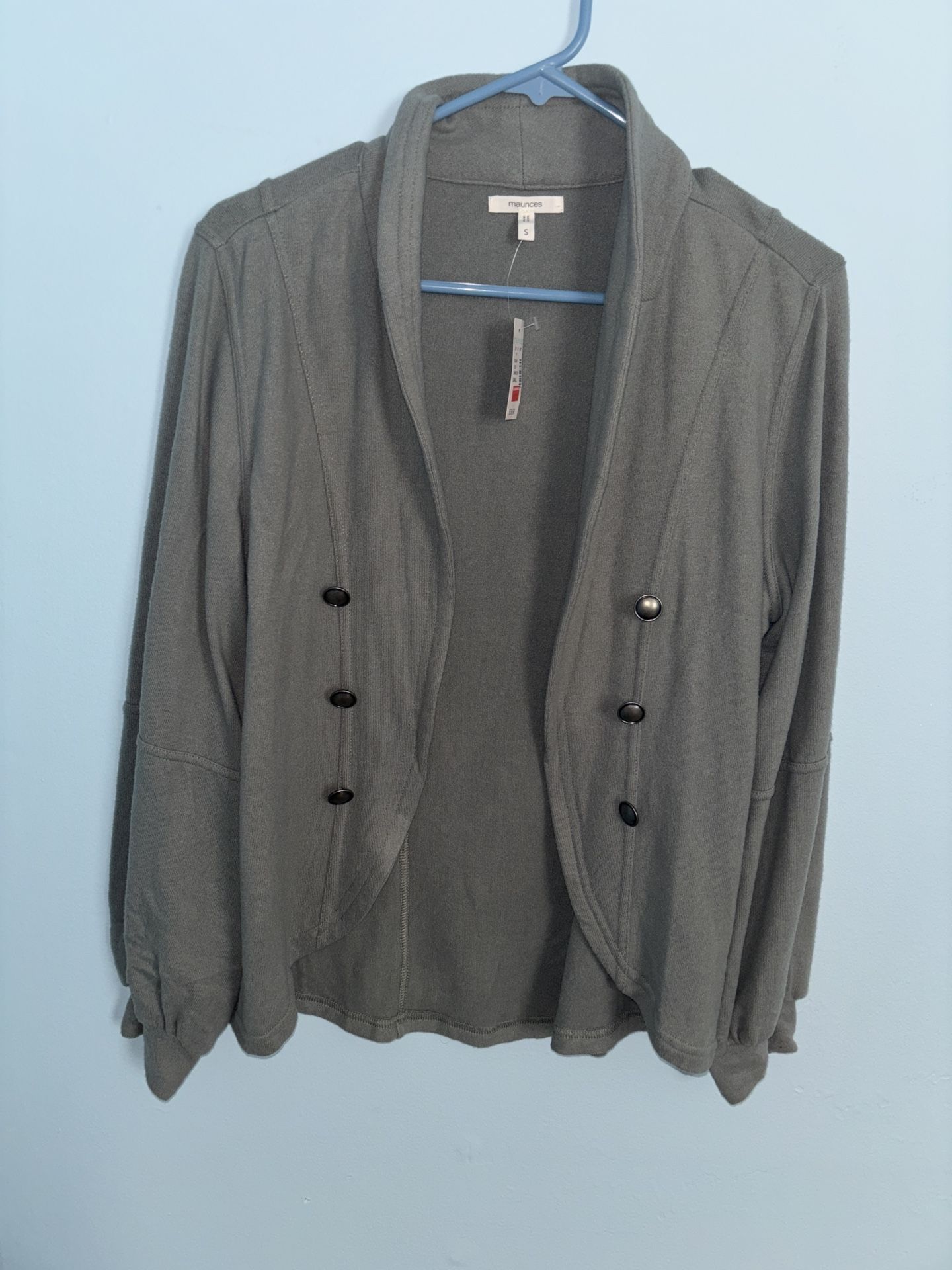 Maurices open-front military cardigan