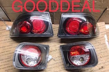 #33 92-1995 Honda Civic Coupe Sedan Black Tail Light Set Inner Outer Left Right 