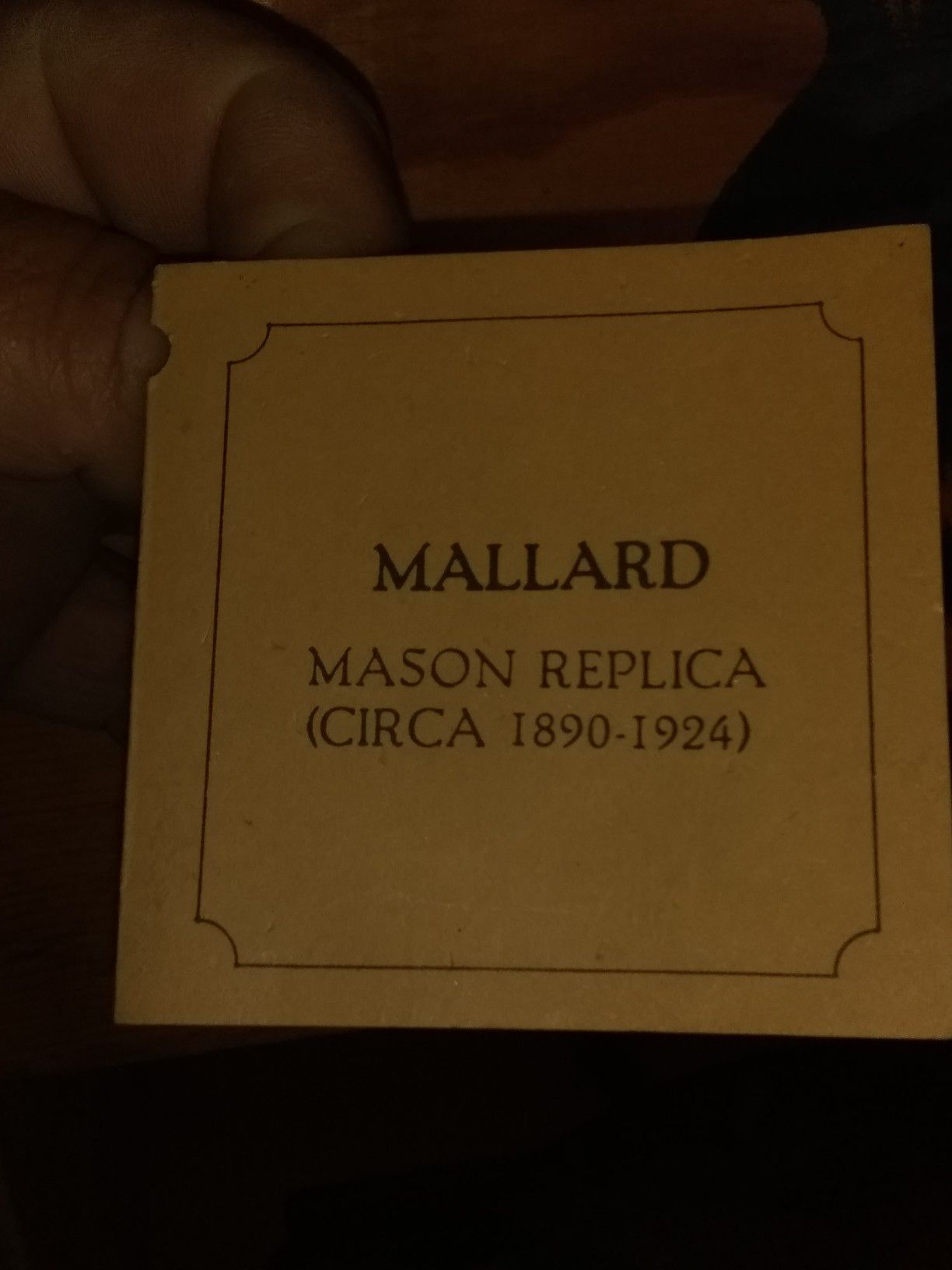 Mason decoy