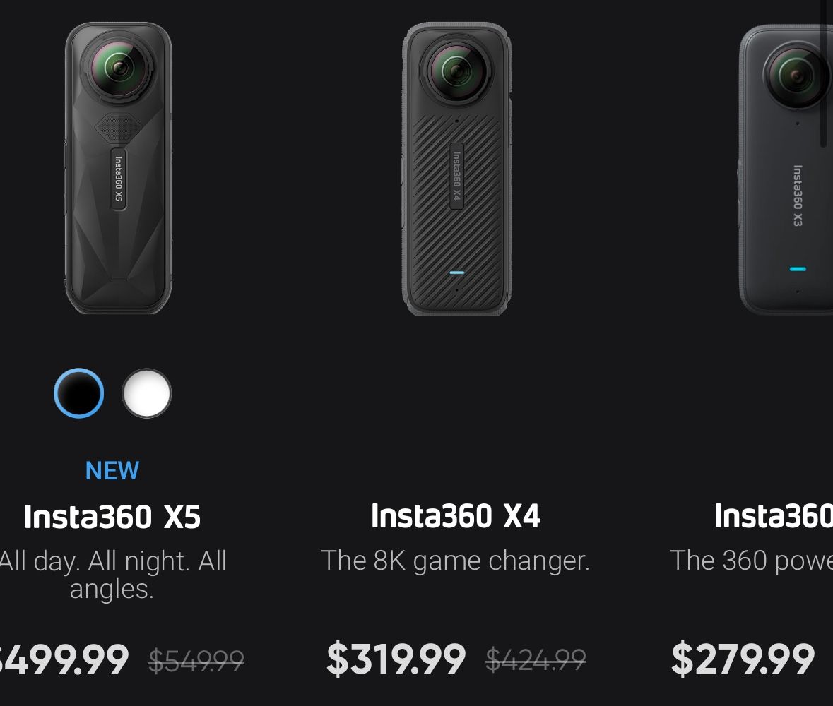 All Insta360 Cameras