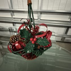 Christmas Basket W/ Cones