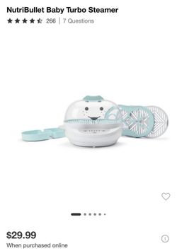 Nutri Billet Baby Food Steamer 