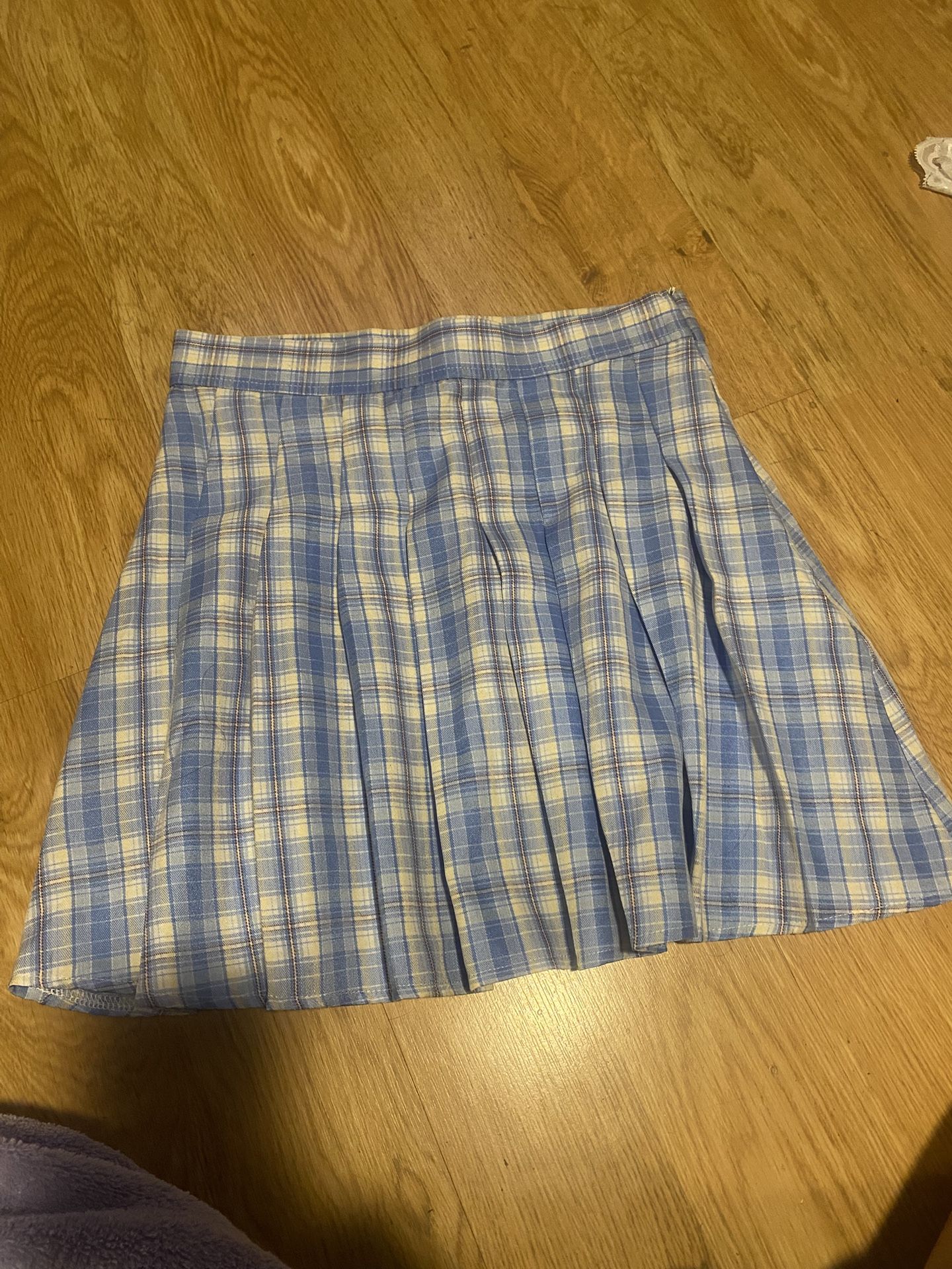 Small Blue School/Checkered Skirt