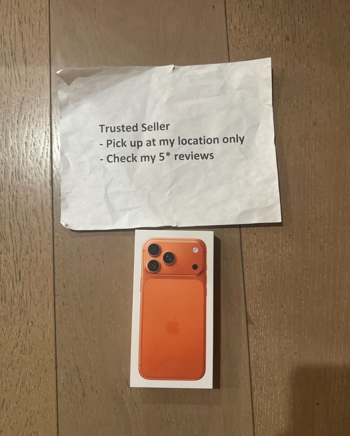 Apple iPhone 17 Pro Max, 256GB, Cosmic Orange Factory Unlocked with receipt