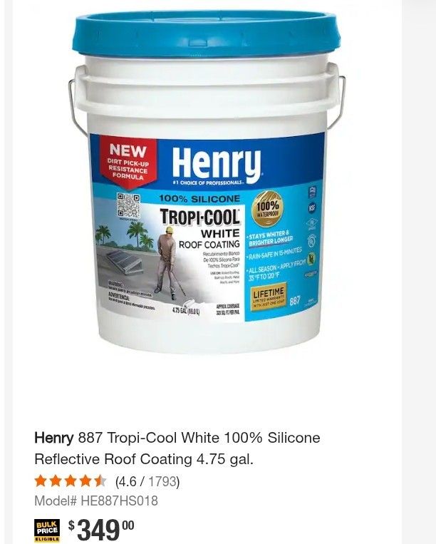Henry Reflective Silicone Roofing Coating
