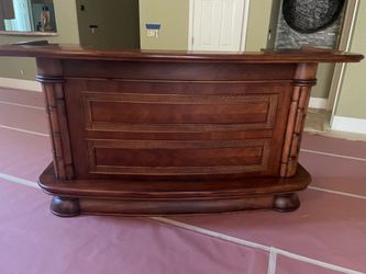 Wood Freestanding Island Home Bar Unit