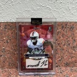 2023 Wild Card Stacked Deck Anthony Johnson Rookie Auto /2 Green Bay Red Jack