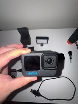 USED GoPro Hero12 Black Action Camera Bundle Pack Including Light 3 Pack Battery Pack with Charger
