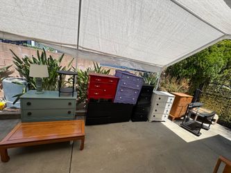 Furniture, dressers, desk, coffee tables, laps, nightstand