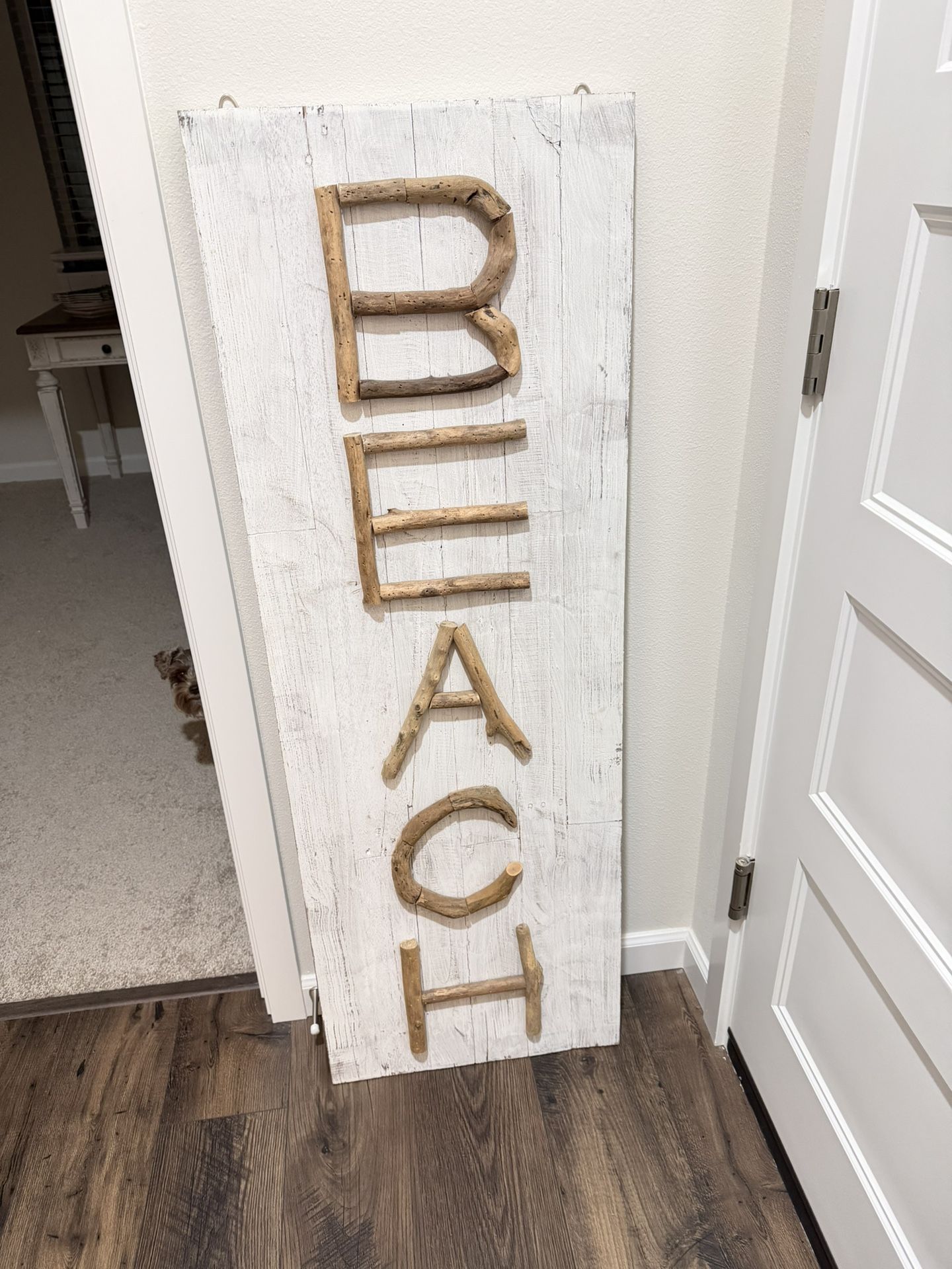 Wooden Decorative Sign, Ocean Beach Coastal Driftwood
