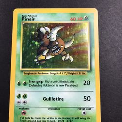 ERROR Card Pinsir Holo Jungle Set Pokémon Card