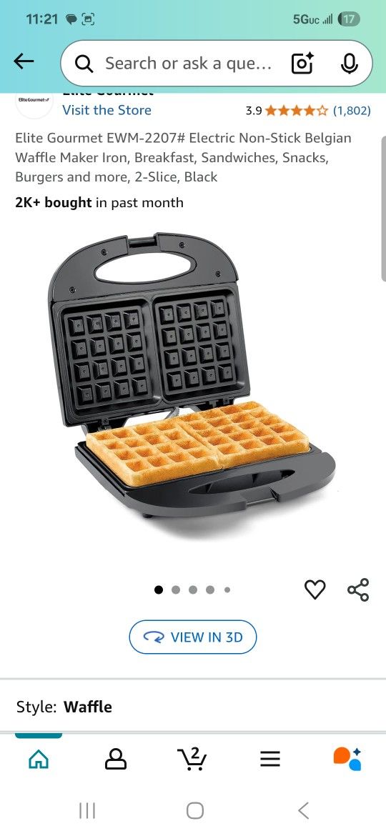 Elite Gourmet Waffle Maker