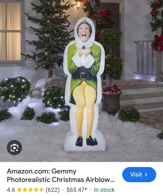 Buddy The Elf Christmas Inflatable 