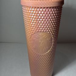 Starbucks 24oz Pink Iridescent Studded Tumbler – Limited Edition Cold Cup