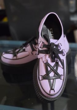 Killstar Hexellent Creepers Pink Purple Black Platform Sz 7 Steam Punk platforms