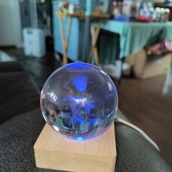 Last Minute Mother's Day Gift A Lighted Extra Rose Inside Of A Crystal Ball Changes Colors