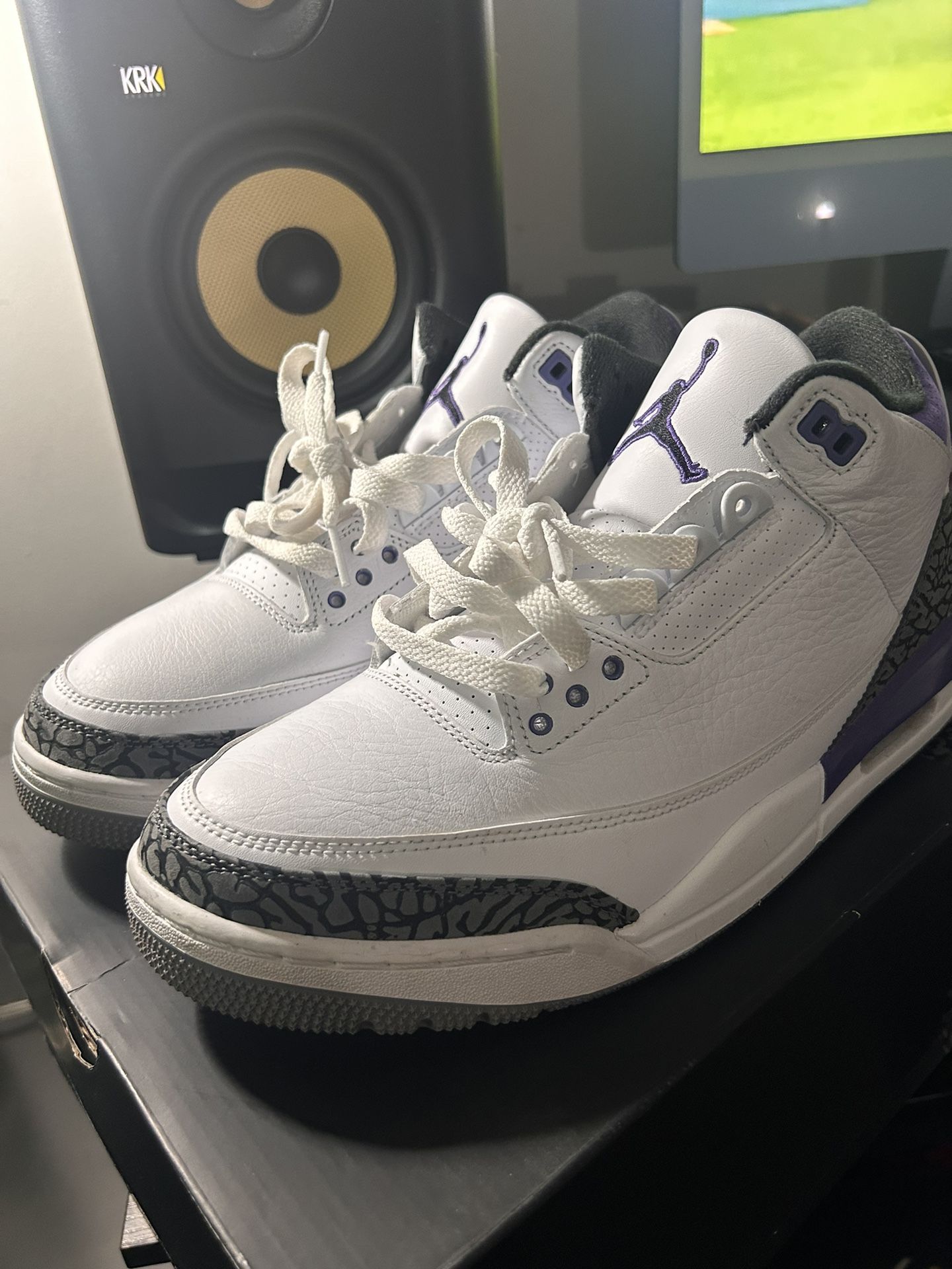 🔥 Air Jordan 3 “Dark Iris” – Size 10.5 – $170 🔥