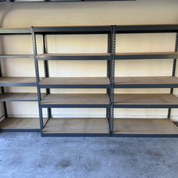 Storage Shelves 5 Tier Garage Shelving Heavy Duty 72” tall 3 sets available