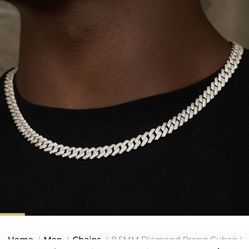ShopGLD 10mm Prong White Gold Cuban 18in