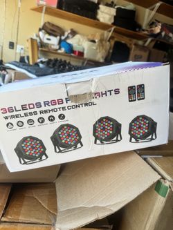 36 LED RGB Par Lights with Wireless Remote