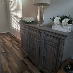Dining room set and cabinet