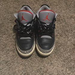 Nike Air Jordan Cement Black 3’s