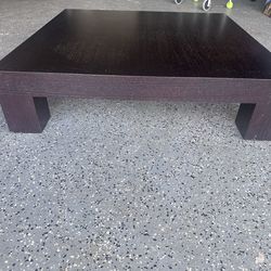 Low profile wood coffee table