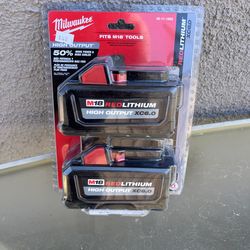Milwaukee M18 High output XC 6.0Ah Battery  2-Pack  / New